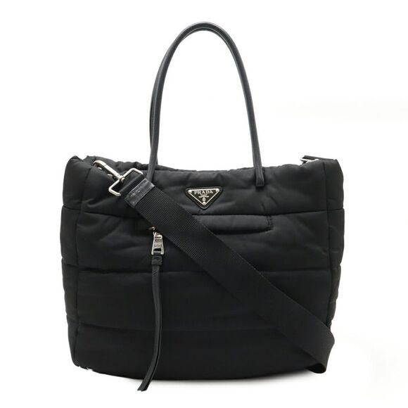 Prada TESSUTO BOMBER Nylon Leather Tote Bag - Picture 1 of 9